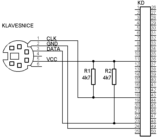 Schema zapojení přípravku