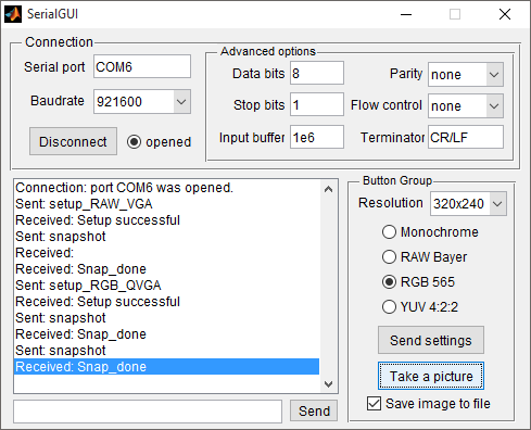 Obr. 6:  OV7670 Serial Communication Interface